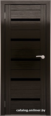 

Межкомнатная дверь Юни Амати М1 (ч) 80x200 (венге/черное стекло)