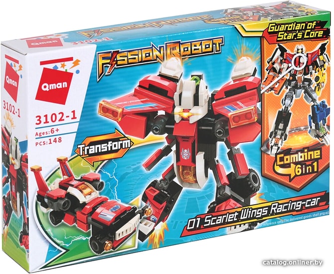 

Конструктор Qman Fission Robot 3102-1 Scarlet Wings Racing Car