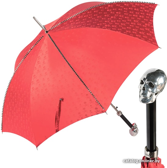 

Зонт-трость Pasotti Capo Silver Picco Sculls Rosso