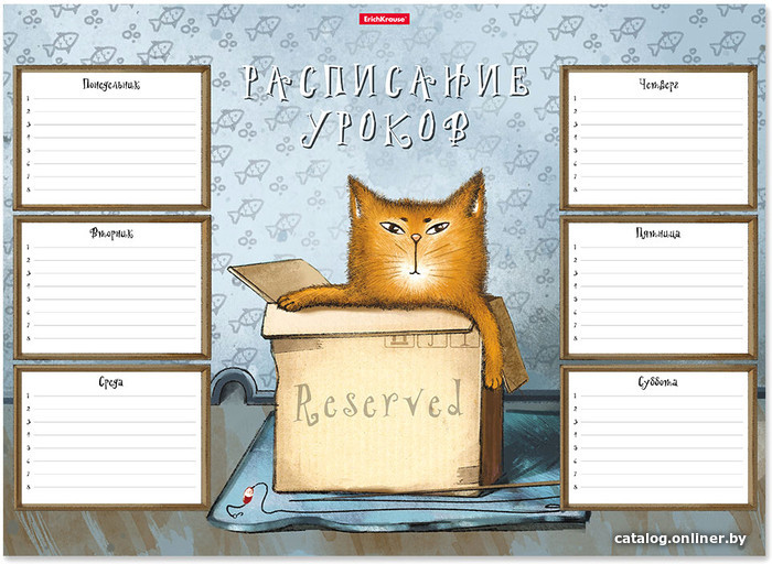 

Расписание уроков Erich Krause Cat & Box А3 001030100-49708