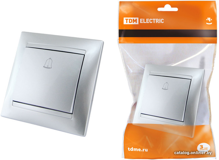 

Кнопка для звонка TDM Electric Лама SQ1815-0208 (серебристый металлик)