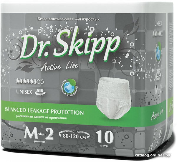 

Трусы-подгузники для взрослых Dr.Skipp Active Line M 2 (10 шт)