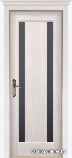 

Межкомнатная дверь ОКА Милан 60x200 (слоновая кость/стекло графит)