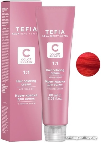 

Крем-краска для волос Tefia Color Creats 0/5 (красный)