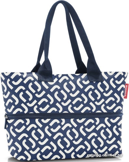 

Сумка шоппер Reisenthel Shopper E1 RJ4073 Signature Navy (синий/белый)