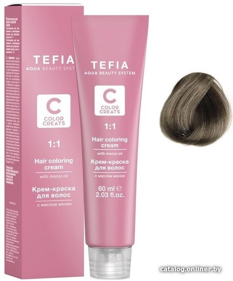 

Крем-краска для волос Tefia Color Creats 7/11 (блондин пепельный интенсивный)