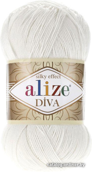 

Пряжа для вязания Alize Diva 450 (350 м, жемчужный)