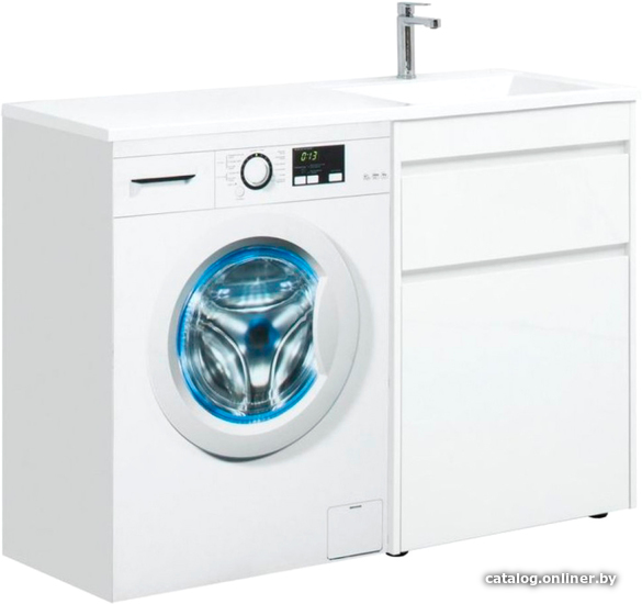 

Aquanet Тумба Токио 58 с умывальником Даллас 120 R 00239301 (белый)
