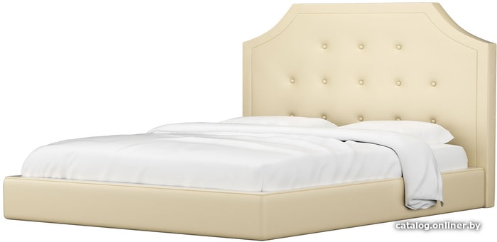 

Кровать Mebelico Кантри 160x200 (экокожа, бежевый)
