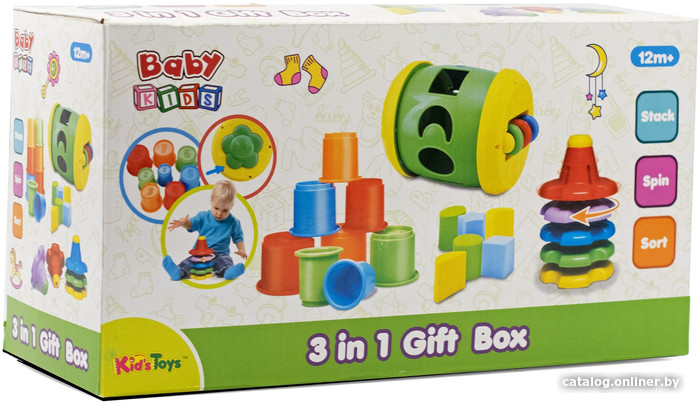

Набор развивающих игрушек Sharktoys Сортер, пирамидка, стаканчики 3 в 1 22200050