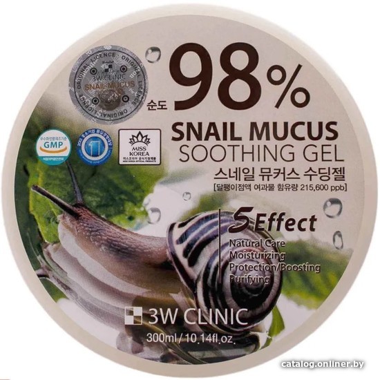 

3W Clinic Гель для тела Snail Soothing Gel 98% универсальный 300 мл