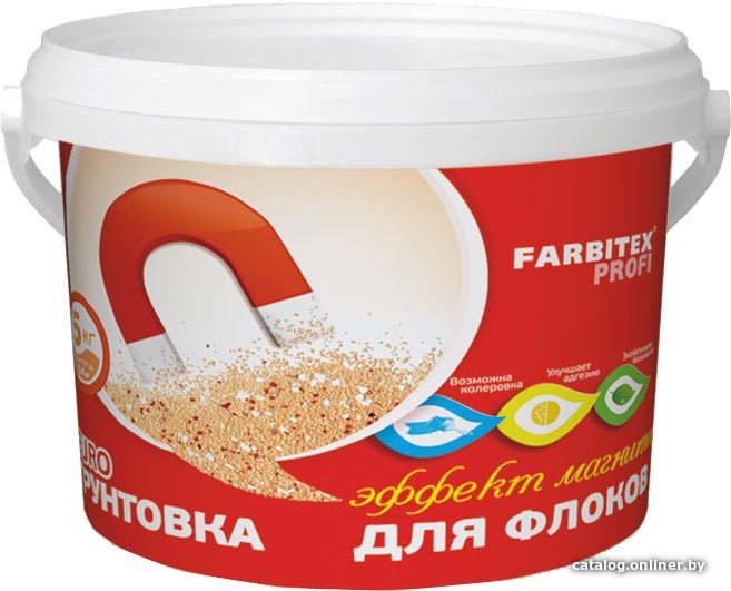 

Акриловая грунтовка Farbitex Profi Акриловая под краску с флоками 5 кг
