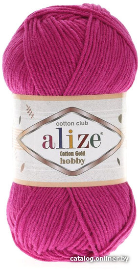 

Пряжа для вязания Alize Cotton gold hobby 149 (165 м, фуксия)