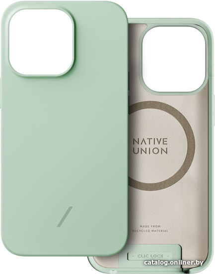 

Чехол для телефона Native Union Click Pop с MagSafe для iPhone 13 Pro (ментол)