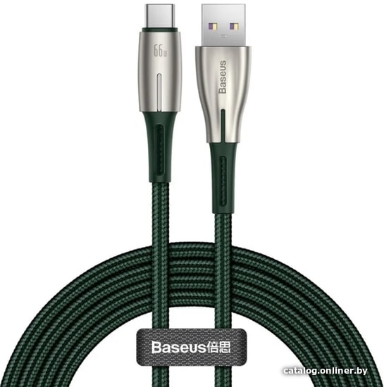 

Кабель Baseus CATSD-M06 USB Type-A - USB Type-C (1 м, зеленый)