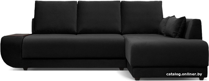 

Угловой диван Divan Манхэттен Velvet Black 23870 (велюр, черный)