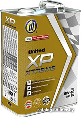 

Моторное масло United Oil XP Xtreme 0W-40 4л