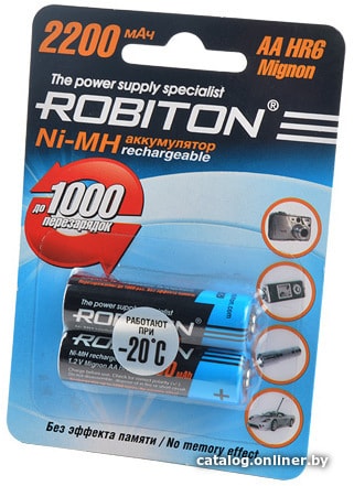

Аккумулятор Robiton AA 2200mAh 2 шт.