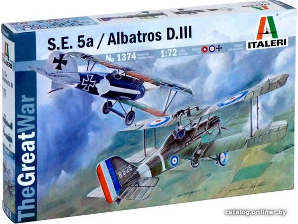 

Сборная модель Italeri 1374 Истребитель S.E.5a и Albatros D.III