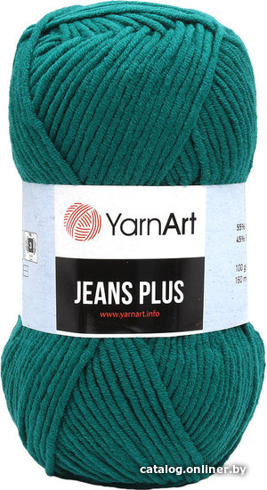 

Пряжа для вязания Yarnart Jeans Plus акрил 45%, хлопок 55% 63 100 г (160 м, бирюзовый)