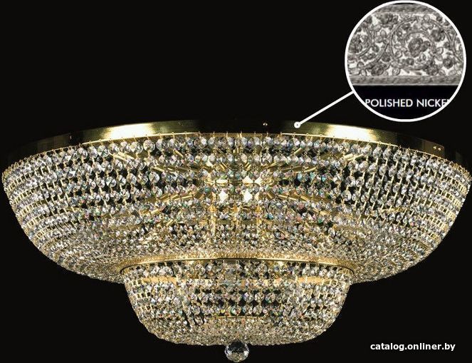 

Припотолочная люстра ArtGlass Geena Dia 600 Nickel Sp
