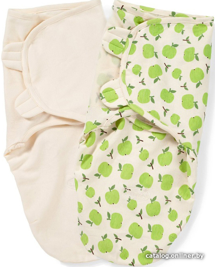 

Пеленка-кокон Summer Infant SwaddleMe Organic S/M 2 шт (зеленый/яблоки)