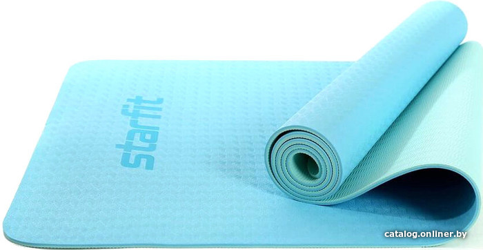 

Коврик Starfit FM-201 TPE (173x61x0.5см, синий пастель/мятный)