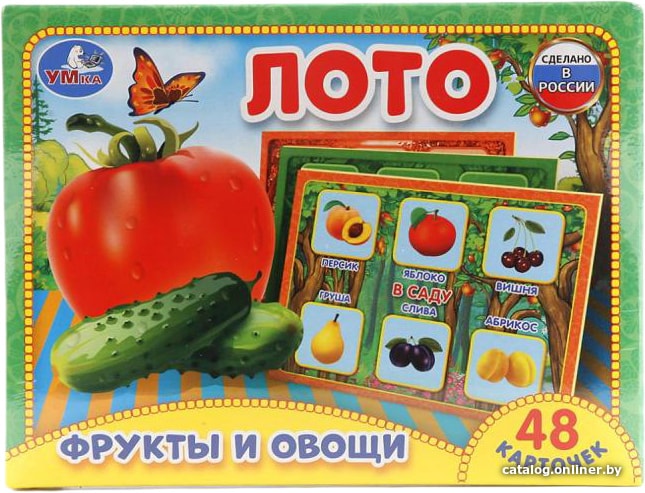 

Настольная игра Умные игры Лото. Фрукты и овощи