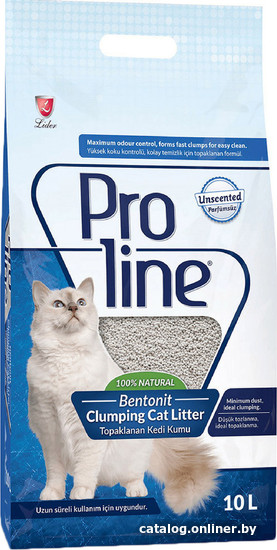 

Наполнитель для туалета Proline Unscented без запаха 10 л