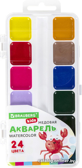 

Акварельные краски BRAUBERG Kids 192284 (24 цветов)