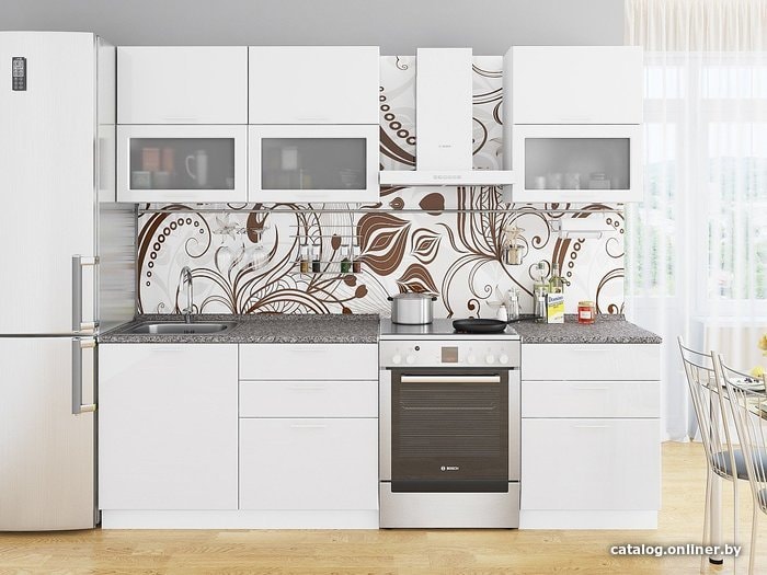 

Готовая кухня Vivat Mebel Валерия-М-01 (белый глянец)