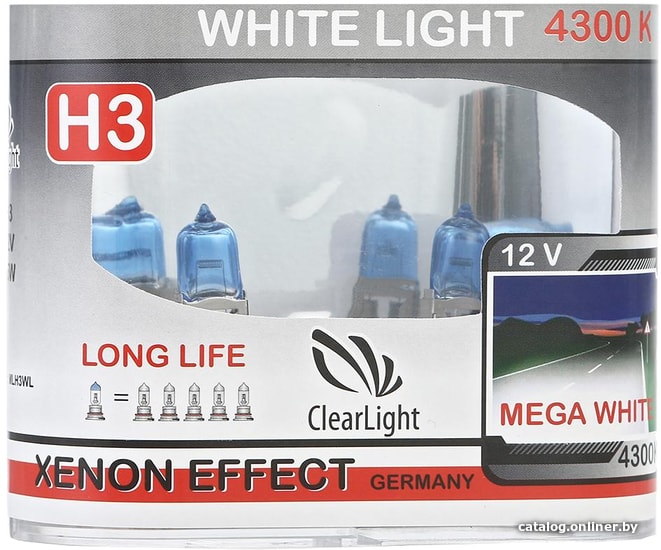 

Галогенная лампа Clear Light White Light H3 2шт