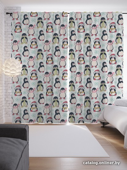 

Комплект штор JoyArty Новогодние пингвины 1.45x2.65 м p_380857_145x265 (2 шт)
