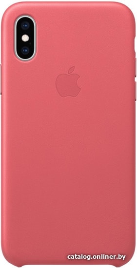 

Чехол для телефона Apple Leather Case для iPhone XS Peony Pink