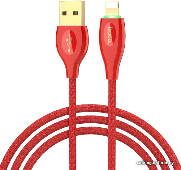 

Кабель Hoco U43 USB Type-A - Lightning (1.2 м, красный)
