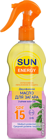 

Масло для загара Sun Energy Масло для загара двухфазное SPF 15 200 мл