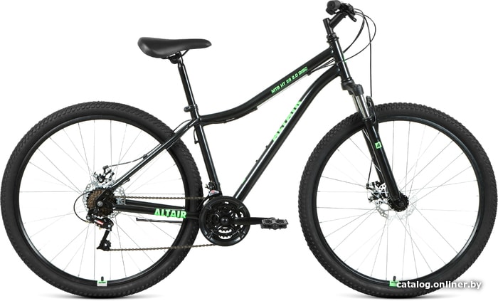 

Велосипед Altair MTB HT 29 2.0 disc р.17 2021 (черный/зеленый)