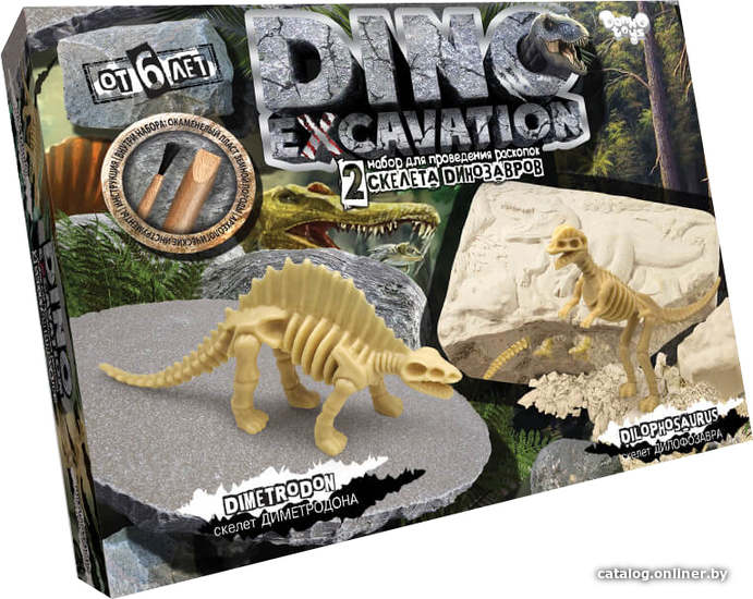 

Набор для опытов Danko Toys Dino Excavation Динозавры Диметродон и Дилофозавр DEX-01-02