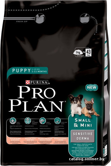 

Сухой корм для собак Pro Plan Puppy Small & Mini Sensitive Derma 3 кг