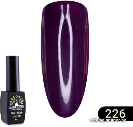 

Гель-лак Global Fashion Black Elite (тон 226) 8 мл