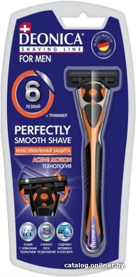 

Бритвенный станок Deonica For Men 6 лезвий, 1 сменная кассета