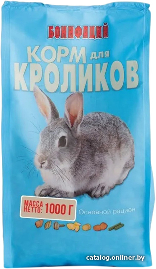 

Корм для грызунов Бонифаций Основной рацион для кроликов 1 кг