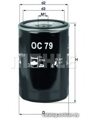 

Масляный фильтр Mahle Knecht OC79