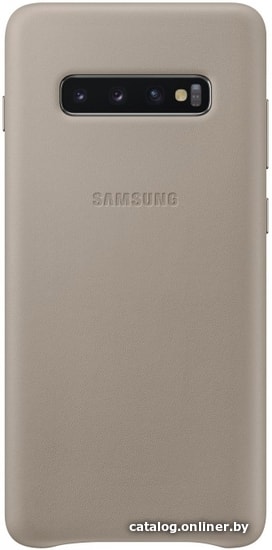 

Чехол для телефона Samsung Leather Cover для Samsung Galaxy S10 Plus (серый)