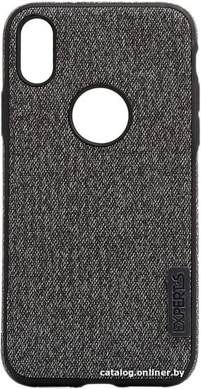 

Чехол для телефона EXPERTS Textile Tpu для Apple iPhone X/XS (серый)