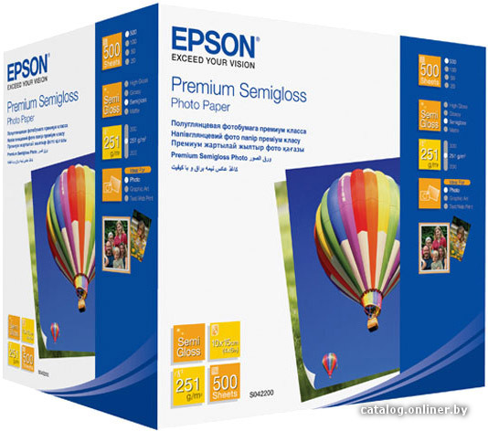 

Фотобумага Epson Premium Semigloss Photo Paper 10x15 500 листов (C13S042200)