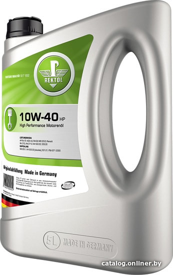 

Моторное масло Rektol 10W-40 HP 5л
