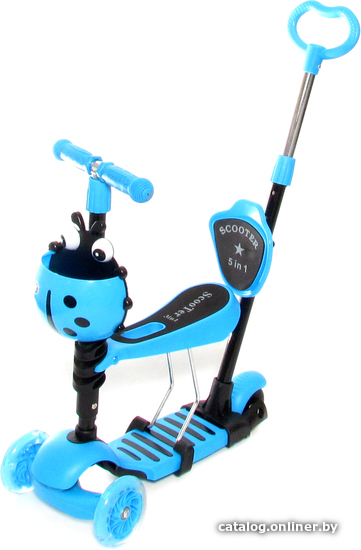 

Трехколесный самокат RS Scooter 5 в 1 (голубой)