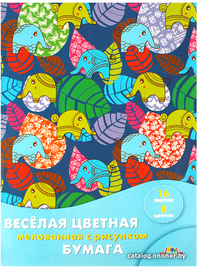 

Набор цветной бумаги Апплика Яркие листочки С2803-07 (16 л)