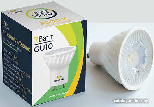 

Светодиодная лампочка Italline TP GU10 7 Вт 3000 K